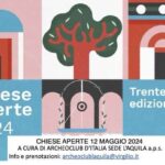 DOMANI L'INIZIATIVA "CHIESE APERTE" IN ABRUZZO PER VALORIZZARE UN GRANDE PATRIMONIO CULTURALE E ARTISTICO