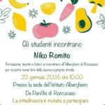ROCCARASO, IL 22/1 GLI STUDENTI DELL'ALBERGHIERO "DE PANFILIS" INCONTRANO NIKO ROMITO